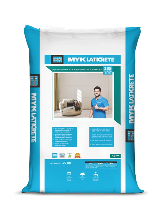MYK Laticrete 335 Super Flex Tile & Stone Adhesive, Grey, 20 Kg Bag
