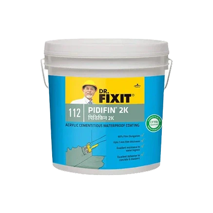 Genuine Dr. Fixit Pidifin 2K, a two-component waterproof coating for bathrooms and wet areas, with fast 60-mins delivery in Bangalore.