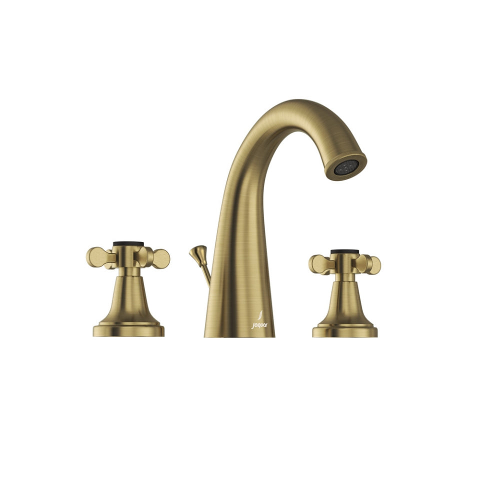 Jaquar Queens Prime 3-Hole Basin Mixer with Popup Waste System