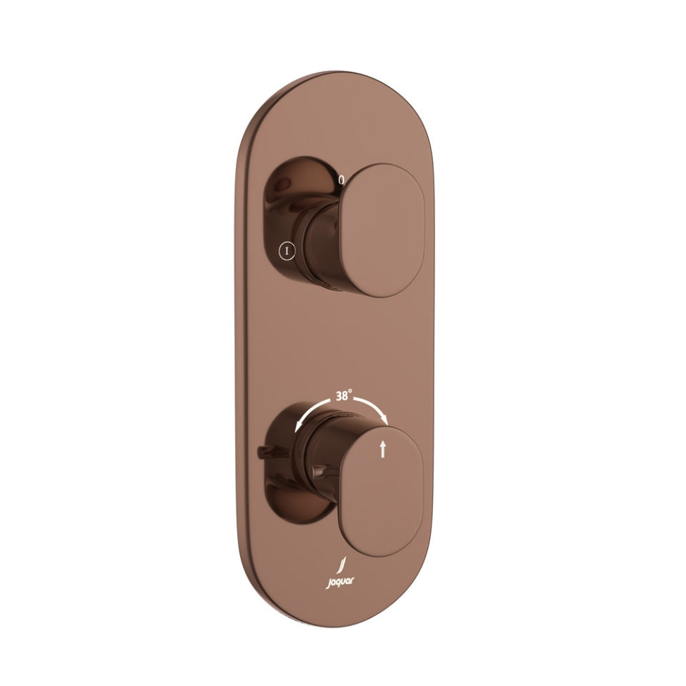 Jaquar Jaquar Opal Prime Faucet Range Aquamax Exposed Part Kit of Thermostatic Shower Mixer with 2-way diverter
