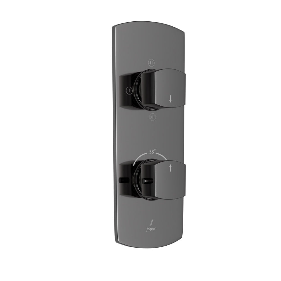 Jaquar Jaquar Kubix Prime Faucet Range Aquamax Exposed Part Kit of Thermostatic Shower Mixer with 3-way diverter