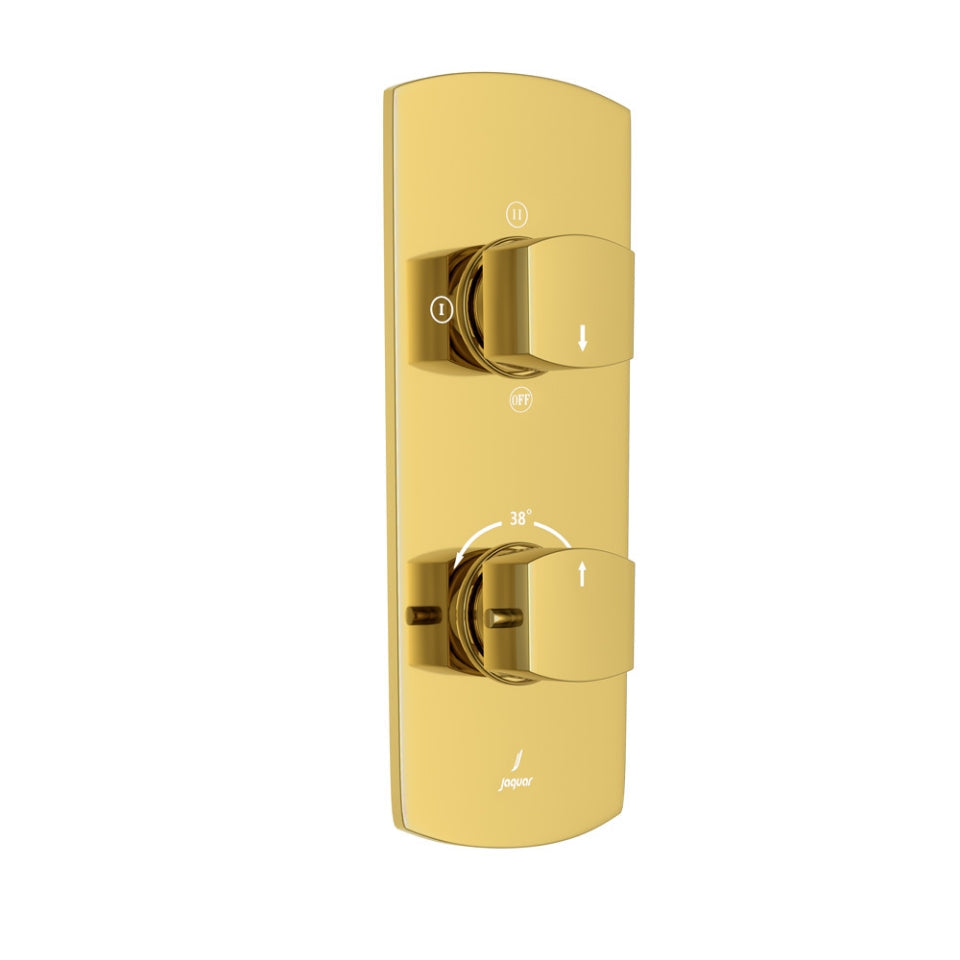 Jaquar Jaquar Kubix Prime Faucet Range Aquamax Exposed Part Kit of Thermostatic Shower Mixer with 3-way diverter