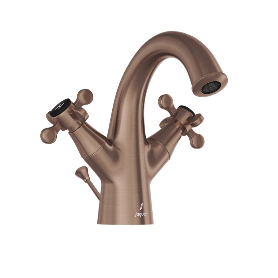 Jaquar Queens Prime Central Hole Basin Mixer with Popup Waste System