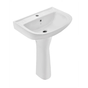 Jaquar Wall Hung Basin with Full Pedestal in White finish - CNS-WHT-801 - Buy Online