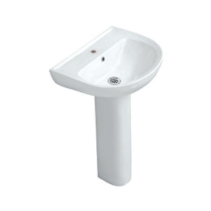 Jaquar Wall Hung Basin with full pedestal in White finish - FLS-WHT-5801 - Buy Online