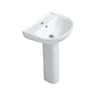 Jaquar Wall Hung Basin with full pedestal in White finish - FLS-WHT-5801 - Buy Online