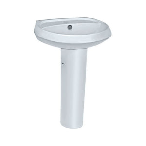 Jaquar Wall Hung Basin with full pedestal in White finish - SLS-WHT-6801 - Buy Online